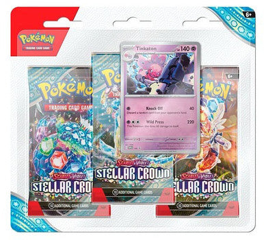 Pokemon Stellar Crown 3 pack blister - Tinkaton