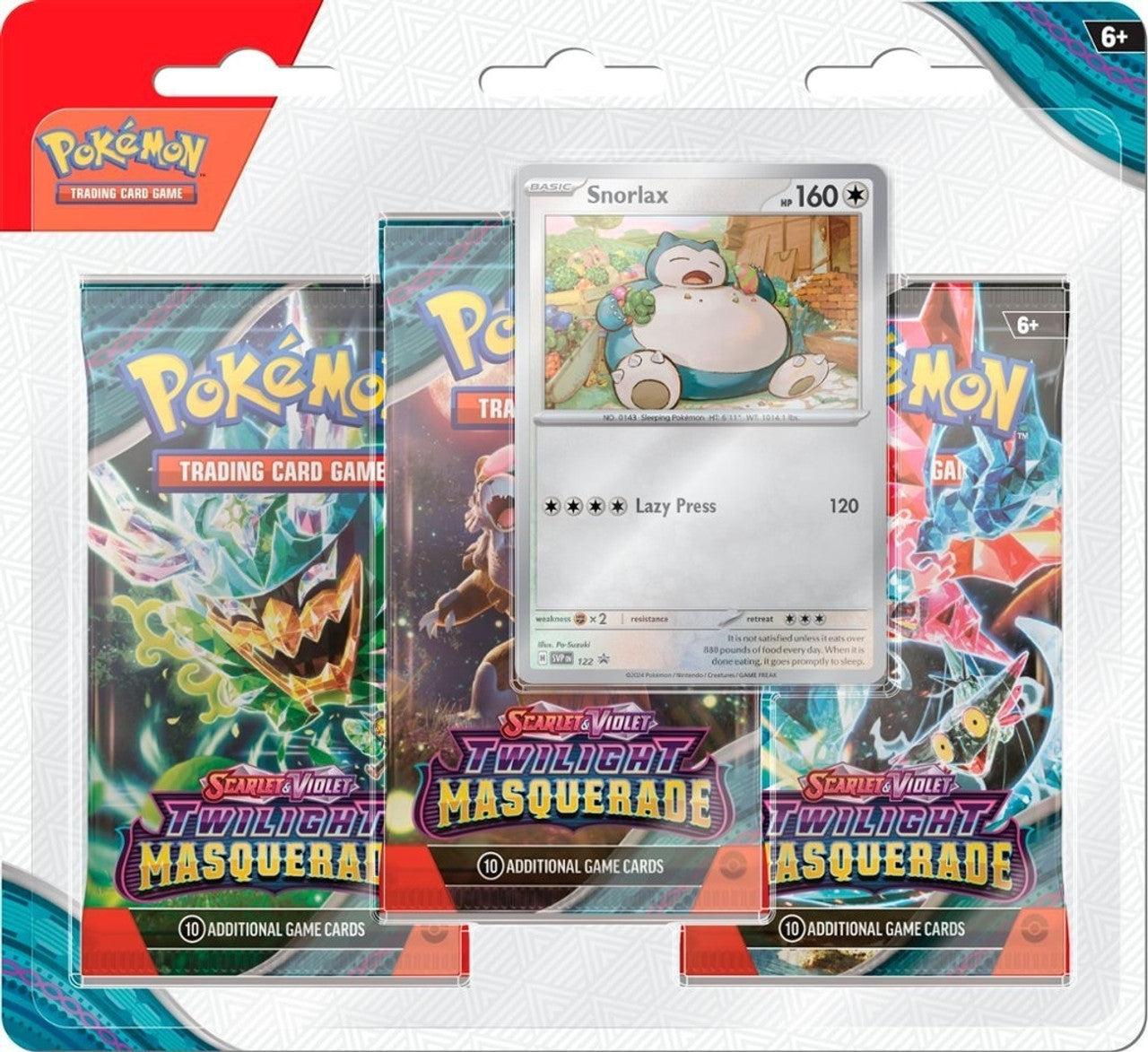 Pokemon Twilight Masquerade 3 pack - Snorlax