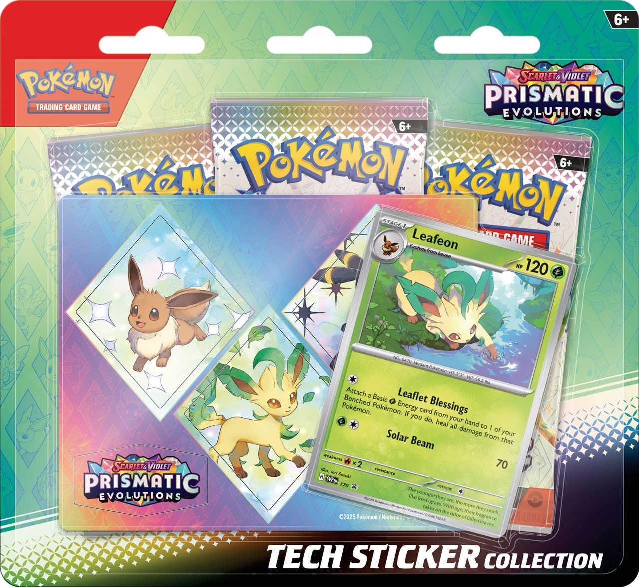Pokemon Prismatic Evolution Sticker Collection - Leafeon