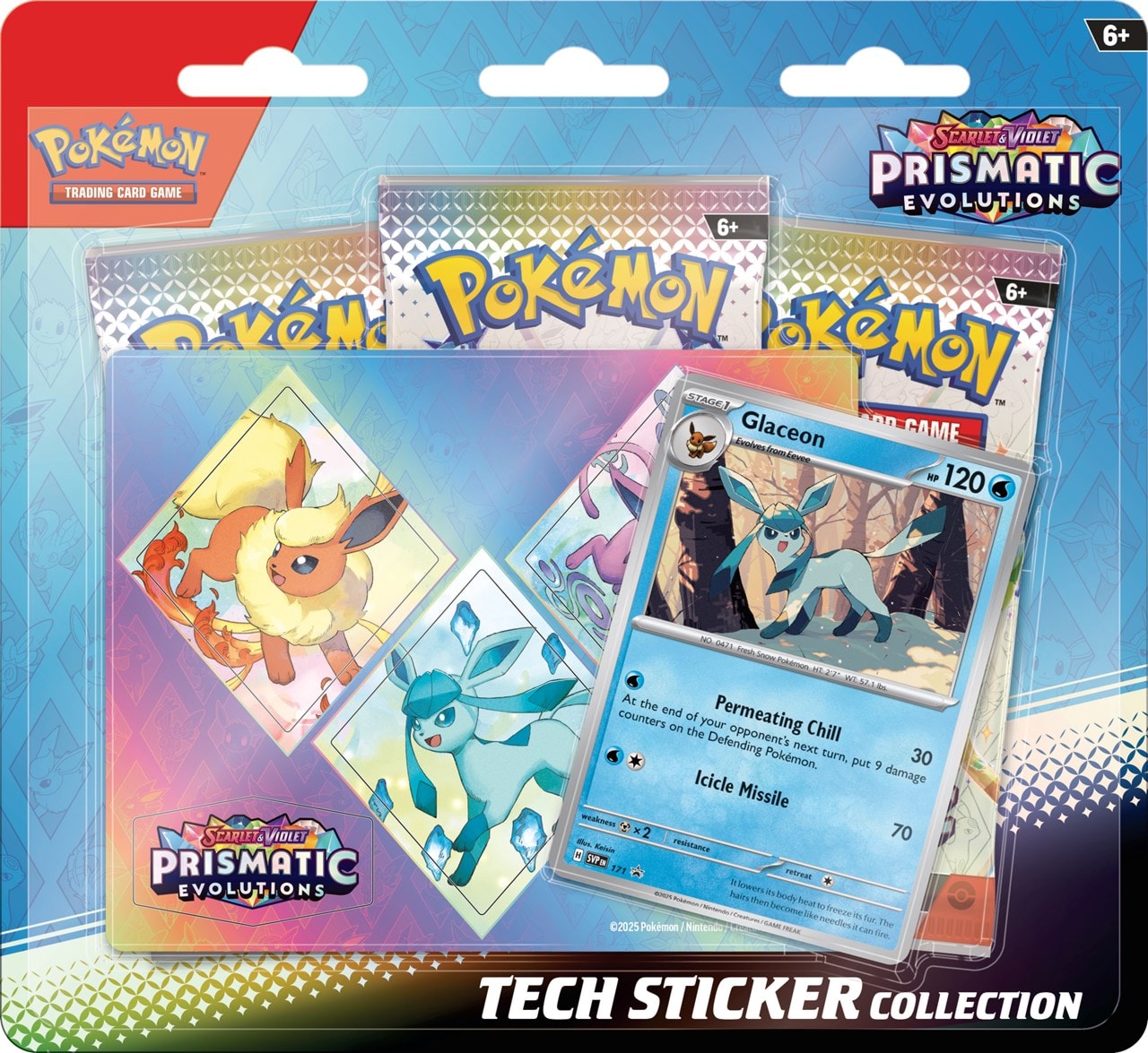 Pokemon Prismatic Evolution Sticker Collection - Glaceon