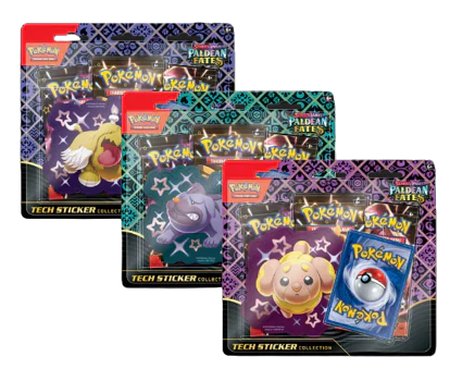 Pokemon Scarlet & Violet Paldean Fates Tech Sticker Collection - Set of 3